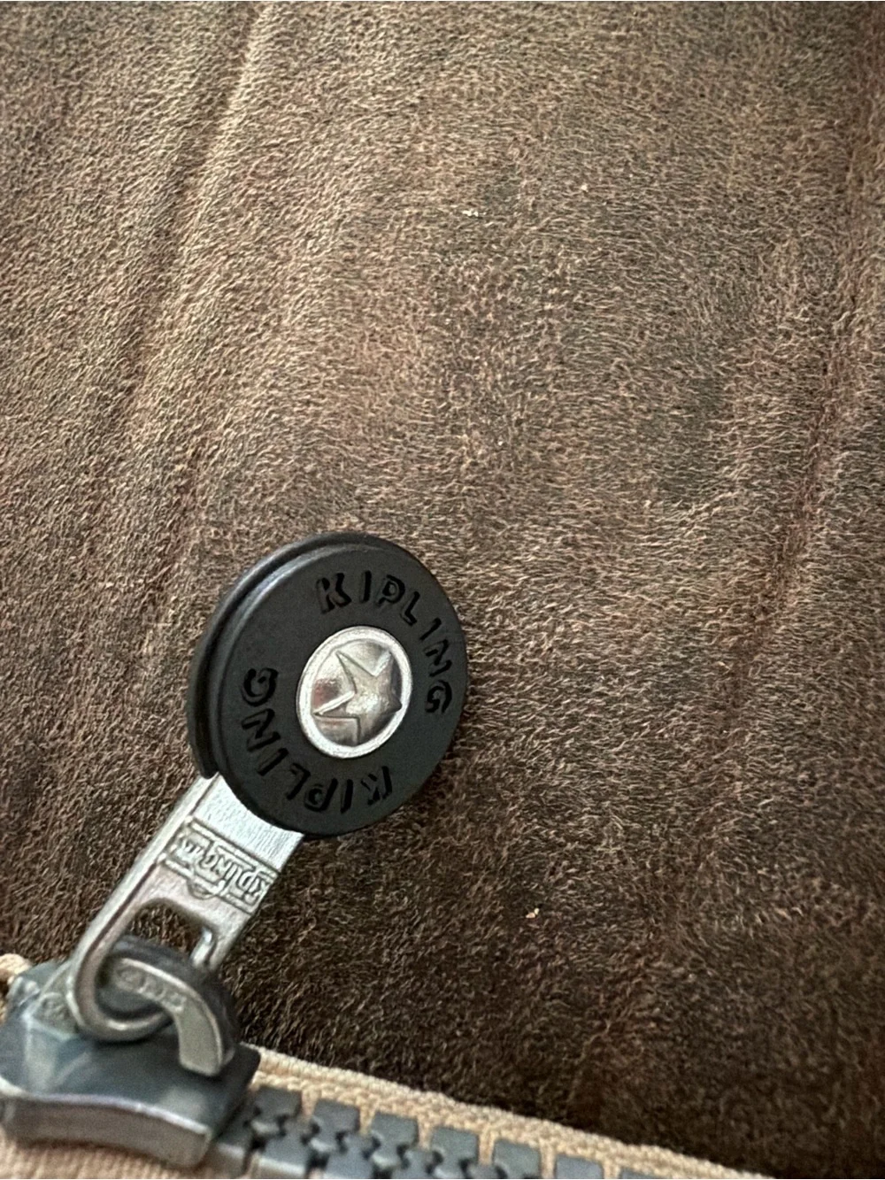 Kipling Creativity XL Pouch in Beige with Monkey Keychain